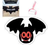 Generico Unwelcome Bat Door Mat,Bat Shaped Non-Slip Coir Rug Mats,Gothic Halloween Door Mat for Front Porch or Indoor Use,Funny Housewarming Gift for New Home,Bathroom,Bedroom and Kitchen