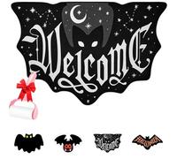 Generico Unwelcome Bat Door Mat,Gothic Bath Rug,Halloween Funny Pattern Doormat,Spooky New Home Closing Housewarming Gift for Kitchen,Bedroom,Holiday,Outdoor,Indoor Decor