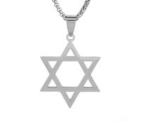 Generico Uomini Donne Tendenza Mogan David Stella Pendente Israele Catena Ebraica Stella di Davide Gioielli Collana