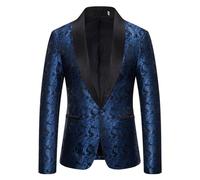 Generico Uomo Abito da Uomo con Paillettes Abito Giacca da Abito a Due Bottoni Paillettes Blazer Slim Fit Abiti da Cena da Matrimonio Smoking Per Carnevale Spettacoli