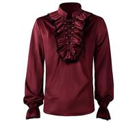 Generico Uomo Camicia Medievale Pirata Top Camicetta da poeti da Rinascimentale Costume