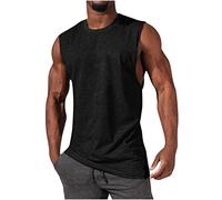 Generico Uomo Canotte Sportivo Bodybuilding Estiva Allenamento Canotte Muscolo Sportive Fitness Tank Top Ad Asciugatura Rapida Smanicato Cotone Canottiera Stringer Aderente Elasticizzato Running Vest