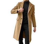 Generico Uomo Cappotto Lungo Doppiopetto Trench Giacca Sottile Parka Invernale Cappotti di Lana Cappotto Marinaio Uomo Parka Invernale Elegante Giacconi Invernali