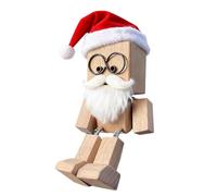 Generico Uomo di Legno Che Trema | Figurina con Azione di Oscillazione delle Gambe,Figura di Legno con Design di Babbo Natale per Auto | per Bambini Compleanno Casa Scaffale Natale Scrivania