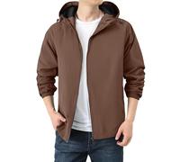 Generico Uomo Giubbotto Caldo Moto Stile Vintage in Pile Fodera Giacca Cappotto con Cappuccio Ripiegabile Manica Lunga Antivento Costume Uniforme Carnevale