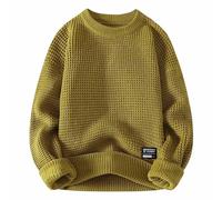 Generico Uomo Invernali Maglia Maglioni Vestibilità Larga Slim Leggero Pullover Capispalla da Classico Elegante Top Vintage Maglione Spessa