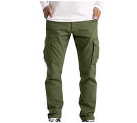 Generico Uomo Pantaloni Cargo,Pantaloni Cargo Militare da Passeggio Leggeri Hip Hop Gamba Larga Leggero Elastico Trekking Pantalone Campeggio per Pesca, Viaggi