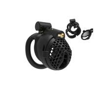Generico Uomo Portatile Rimovibile Fitness Gabbia di Protezione - Hollow out Design con 4 moschettoni -IThlZ42 (Nero, Piatto)