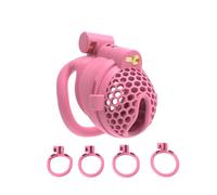 Generico Uomo Portatile Rimovibile Fitness Gabbia di Protezione - Hollow out Design con 4 moschettoni -IThlZ42 (Rosa, Piatto)