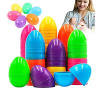 Generico Uova di Pasqua da Riempire - Set di Uov di Plstia da 2,36 Plici | Accsori per Cetini Pasali | A Sorpra in Plstca - Miscla di Cori in PVC per La Caci alle Uova, Decorazone Paq