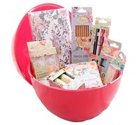 Generico Uovo di Pasqua Pasqualone Sorpresa Gigante PIGNA Flowers Kit Scuola Cancelleria 26 pz Idea Regalo Sorpresone Contenitore Rosso h. 40cm Ø 30cm Uovissimo