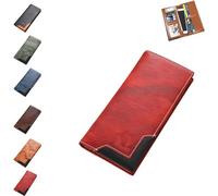 Generico Upliftjoys Cowhide Vintage Wallet, Mens Leather Bifold Long Card Wallets, Suitable For Men Handcrafted Wallets (C# A)
