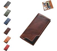 Generico Upliftjoys Cowhide Vintage Wallet, Mens Leather Bifold Long Card Wallets, Suitable For Men Handcrafted Wallets (C# B)