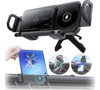 Generico Upliftjoys Phone Holder, 2025 High Intelligent Mobile Phone/Pad Holder, 2 in 1 Auto Rotating Phone Holder, Wireless Car Charger Fast Charging Phones Holder, Auto Rotating Vent Mount (Black)