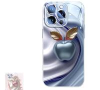 Generico Urgalaxy Personalized 3D Colorful Fruit Tempered Glass Phone Case, MerryKlein Personalized Magnetic Tempered Glass Phone Case, for iPhone 12/13/14/15/16 Pro Max (iphone 16,Blue)
