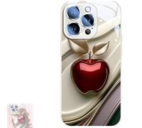 Generico Urgalaxy Personalized 3D Colorful Fruit Tempered Glass Phone Case, MerryKlein Personalized Magnetic Tempered Glass Phone Case, for iPhone 12/13/14/15/16 Pro Max (iphone 14 pro,White)