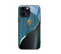 Generico Urgalaxy Personalized Dragon Compatible with Glass Phone Case, Full Coverage Anti Drop Phone Case for iPhone 11/12/13/14/15/16 Series (Cyan-blue,for 13 ProMax)