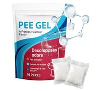 Generico Urine Gel Pack, Portable Toilet Deodorizer, Odor Control Absorbent Gel, Fast Solidifying Formula Leak Proof for Clean Use 10 Pieces Camping Hiking Travel Car Outhouse Restroom Sanitation Kit