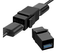 Generico USB 3.0 Keystone Jack - Adattatore accoppiatore estensione a muro USB, inserto accoppiatore maschio femmina a muro Adattatore modulo presa frontale Porta presa da pannello Ethe