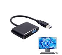 Generico USB 3.0 to HD Adapter, Monitor Display Converter, 1080P Signal Transmission, 1.97x2.36x0.39 Inches, Plug and Play Design, Compact and Portable, Ideal for Laptop, Desktop, Home, Computer Use