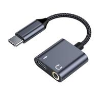 Generico USB C Audio Converter Adapter 3.5mm Jack Mobile Sound Dongle Cable Fast Charge Data Smartphone Music Call Accessory | Plug In Earphone Output For Devices Portable Travel Use