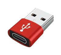Generico USB, C Converter, Laptop Adapter, Type-C to USB Connector, PD Fast Charging, Phone Tablet PC Use, Travel Car Home Workplace, 1.18x0.79x0.39 Inches, Red Black Color, 1 Piece