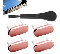 Generico USB C Cover - Anti Dust Port Protector Set of 4 | USB Port Dust-proof Protector with Brush for Mobile Phone Tablet Outdoor Road Trip
