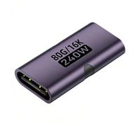 Generico USB C Female - 240W Extender Coupler Adapter for Desktop Computer Laptop | High Speed with Connection, Workplace to USB C Female for Presentation, Home, Conference, and Travel