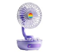 Generico USB Desk Fan - Silent, Powerful Rechargeable Desk Fans | Quiet Adjustable Rechargeable Portable Ventilator | Mini Fan For Office Car Room Beach Tent Home Travel Camping