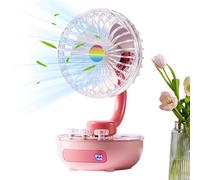 Generico USB Desk Fan - Silent, Powerful Rechargeable Desk Fans | Quiet Adjustable Rechargeable Portable Ventilator | Mini Fan For Office Car Room Beach Tent Home Travel Camping