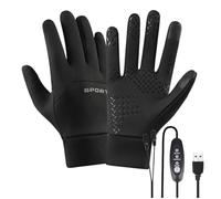 Generico USB Heated Gloves - Touchscreen Heating Glove | Thickened Thermal Riding Mittens | 3 Settings For Winter Cycling Skiing Outdoors Camping Driving Hiking Cold Weather Office Home Indoors