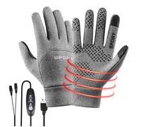 Generico USB Heated Gloves - Touchscreen Heating Glove | Thickened Thermal Riding Mittens | 3 Settings For Winter Cycling Skiing Outdoors Camping Driving Hiking Cold Weather Office Home Indoors