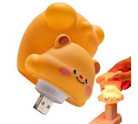 Genérico USB Luce notturna per camera da - Lampada a forma di orso con controllo vocale per i viaggi | da comodino per bambini | per la casa corridoio ufficio hotel viaggio soggiorno studio