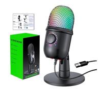 Generico USB Microphone, Plug and Play Streaming Mic, Sound Pickup, Mute Button Control, Compact and Strong Design, 6.3x3.54 inches, for Podcasting, Recording, Streamer,