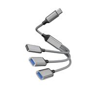 Generico USB Splitter Cable 1 Foot, 1-In-3 Out USB 2.0 Extension Adapter for Car, Laptop, PC, Keyboard, Thumb Drive, High-Speed 480MB/s Copper Core Cable