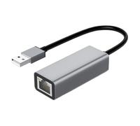 Generico USB to Ethernet Adapter - Type-C to Wired Network Port | 100Mbps USB 2.0 RJ45 Adapter - Aluminum, Driver-Free | Laptop Desktop Tablet Mobile Compatible, Compact Travel Size | Black Gray
