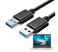 Generico USB Transfer Cable, Male to Male Connector, 39.37in Camera Cord, High Speed, Double-Sided Plug Design for Laptop, Hard Drive, Data Exchange, Tech Setup, Office, Indoor