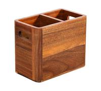 Generico Utensil Holder Counter, Stylish Wooden Rustic Compartment Anti-Slip | Easy Access Utensil Holder For Kitchen Counter,for Spoon Spatula Cutlery Home Apartment Restaurant Cabinet Pantry Table