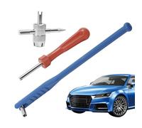 Generico Utensile per Stelo Valvola Pneumatico - Estrattore per Nucleo Metallo | Kit da 3 Pezzi per Regolazione Valvole | per Moto Bicicletta Automobile SUV Rimorchio Veicolo Officina Automobilistica