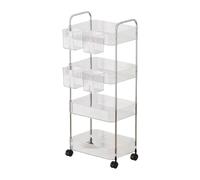 Generico Utility Cart,Acrylic Multi-layer Trolley Organizer,Cart With Wheels | Transparent Acrylic Trolley For Office Home Kitchen Makeup Laundry Bathroom Dorm Bedroom Pantry Craft Salon