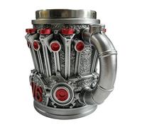 Generico V8V6 Engine Mug - Resin Beer Cup | Personalized Automotive Themed Wine Glass 350ml | Birthday Present For Dad Husband Grandpa Boyfriend Mechanics