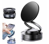 Generico Vacuum Adsorption Magnetic Bracket,360 Adjustable Vacuum Magnetic Phone Holder,Multipurpose Foldable Rotation Sucker Phone Mount (Black)