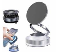 Generico Vacuum Adsorption Magnetic Bracket,360 Adjustable Vacuum Magnetic Phone Holder,Multipurpose Foldable Rotation Sucker Phone Mount (White)