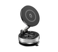 Generico Vacuum Magnetic Phone Holder - 360° Rotating Suction Cup Mobile Stand For Car, Truck, Mirror, And Gym Use