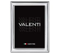Generico Valenti Cornice in Argento Lucida, Retro in Legno, 20x25 cm, Made in Italy
