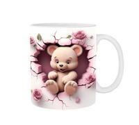 Generico Valentine Porcelain Mug - 400ml 3D Love Cup for Coffee Tea Latte, Hot Cocoa Stoneware Beverage, Romantic Design, Collector Friendly With Sturdy Ceramic Material Ensuring Long Lasting F