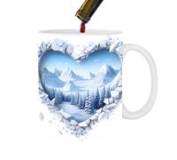 Generico Valentine Porcelain Mug - 400ml 3D Love Cup for Coffee Tea Latte, Hot Cocoa Stoneware Beverage, Romantic Design, Collector Friendly With Sturdy Ceramic Material Ensuring Long Lasting F