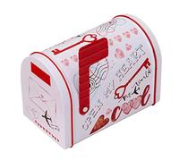 Generico Valentines Card Box - Tin Mail Organizer Container, Festive Letter Collection Mailbox, Mini Present Holder Case | Suitable For Holiday Celebration School Event Envelope Display Keepsakes
