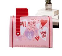 Generico Valentines Card Box - Tin Mail Organizer Container, Festive Letter Collection Mailbox, Mini Present Holder Case | Suitable For Holiday Celebration School Event Envelope Display Keepsakes