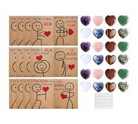 Generico Valentine's Day Card for Couples - 24 Pack Collectible Keepsake | Valentines Heart Cards for Lovers with Romantic Messages, for Him, Her, Wife, Girlfriend, Boys, Party, School, Classroom